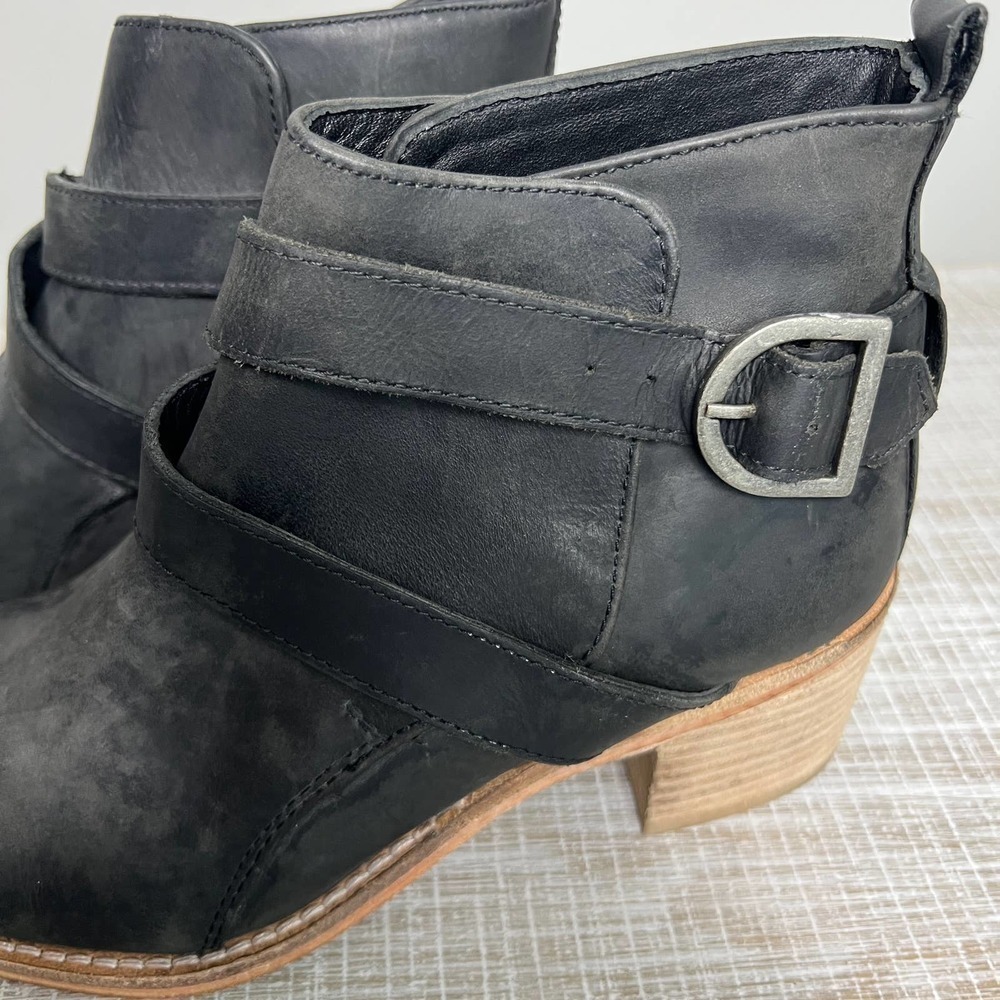 Free People Dark Leather Ankle Booties - Picture 6 of 10